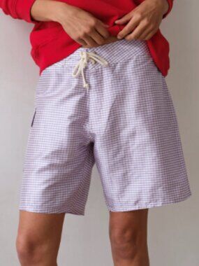 The Taffeta Board Short Lilac Gingham